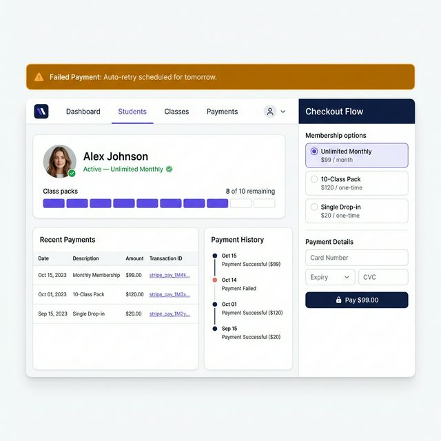 Bookings & Payments screenshot